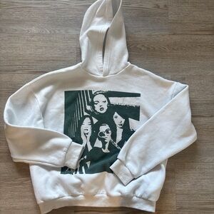 Edikted White Hoodie with Graphic Print